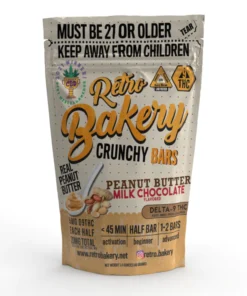20mg THC Chocolate Peanut Butter Crunch Bars | 2 count